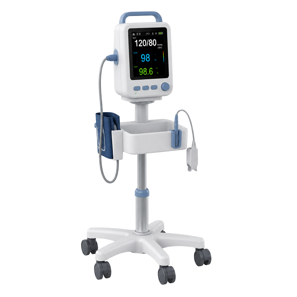 Vital signs monitor with blood pressure cuff